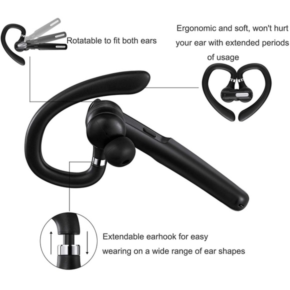 🆕 Wireless Bluetooth Earpiece V5.0 8-10 H
Talktime Stereo Noise Cancelling Mic - Picture 3 of 6